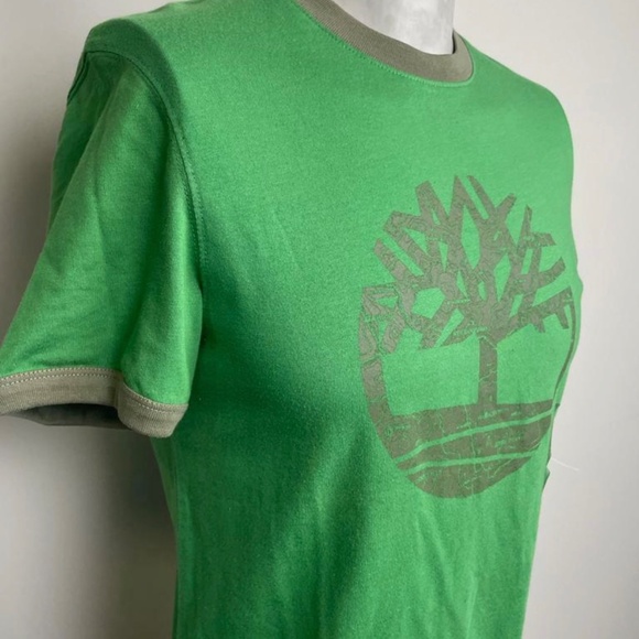 Timberland Short Sleeve Green T-Shirt Size: Small - Picture 2 of 7